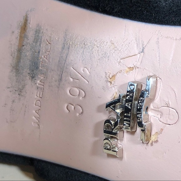 Prada Sandal Black Suede Block Heel - Picture 12 of 16